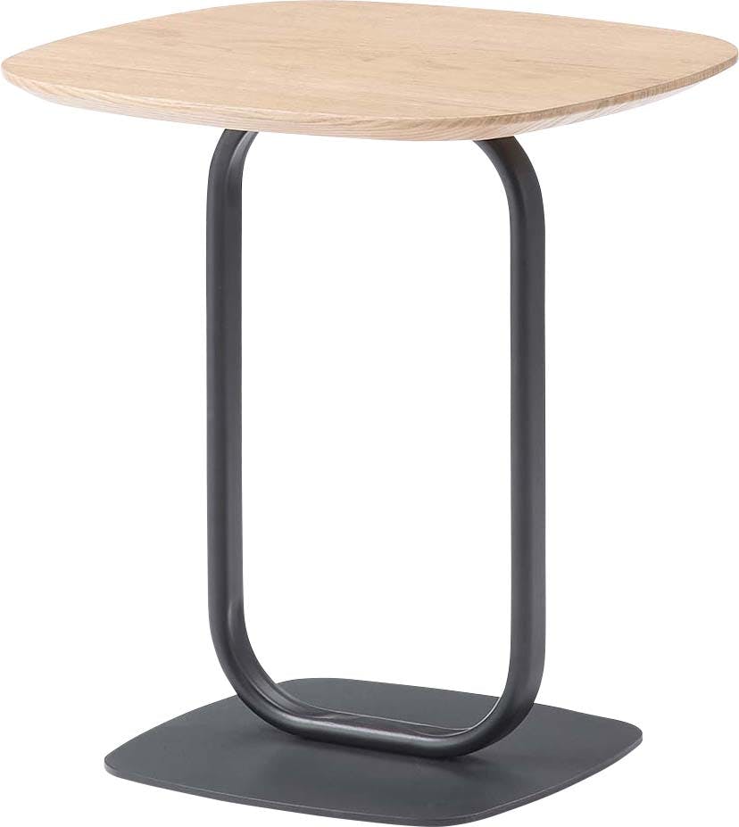 Room Essence サイドテーブル W40×D40×H45 ナチュラル 組立式 机 ナイトテーブル スリム おしゃれ モダン ベッド ブラックスチール ス ローテーブル・センターテーブル Room Essence サイドテーブル W40×D40×H45 ナチュラル 組立式 机 ナイトテーブル スリム おしゃれ モダン ベッド ブラックスチール ス ローテーブル・センターテーブル