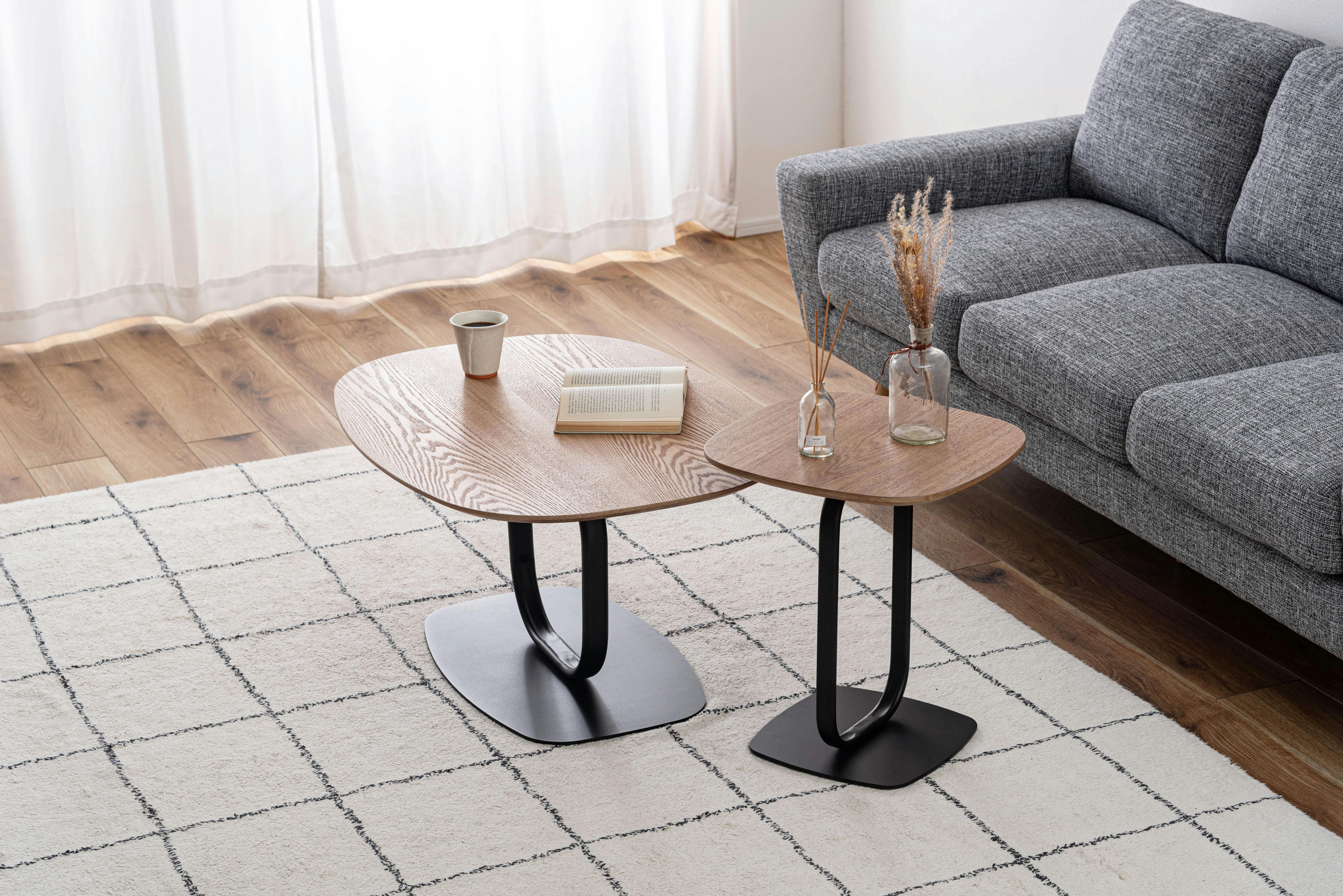 Room Essence サイドテーブル W40×D40×H45 ナチュラル 組立式 机