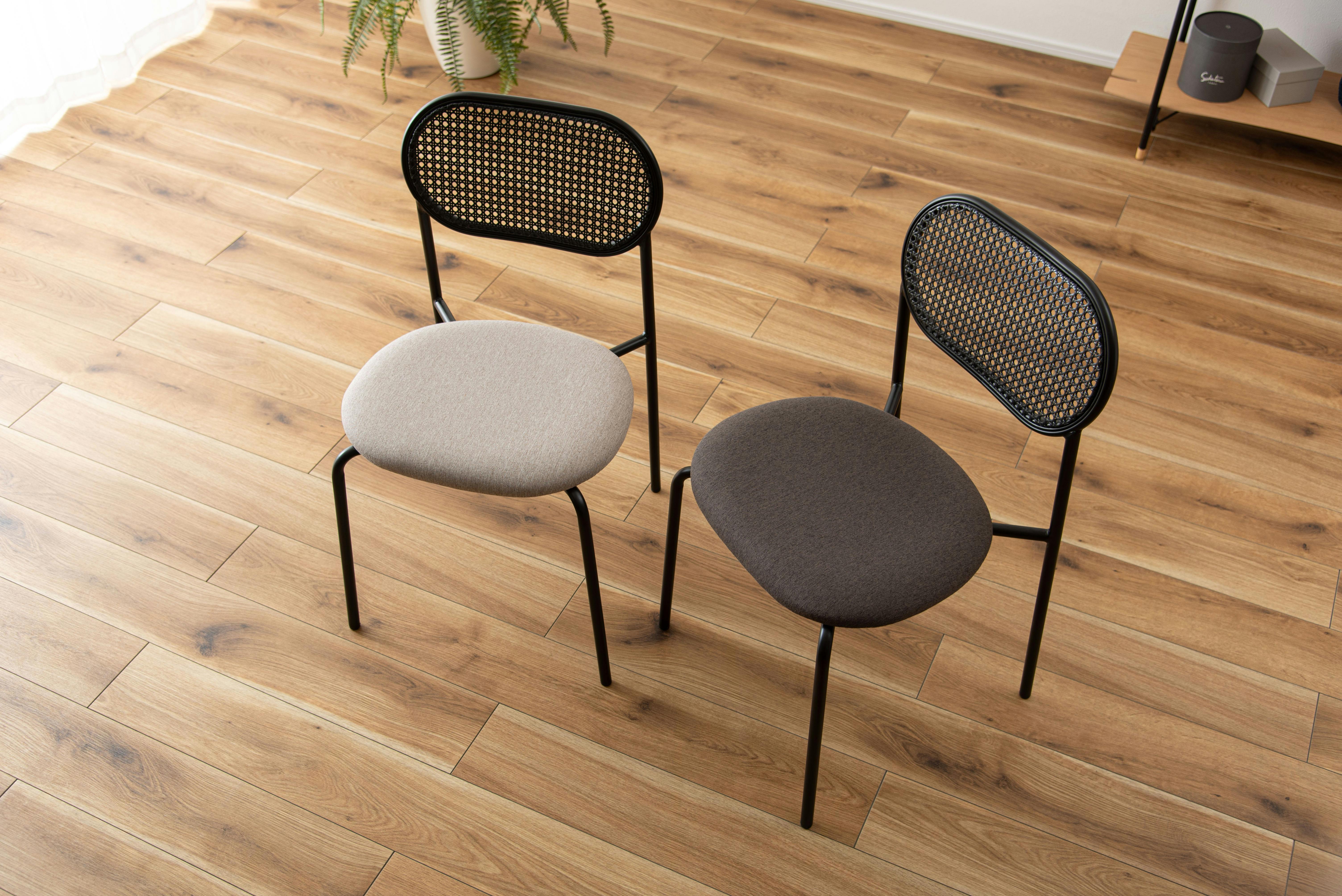 Room Essence チェア W46×D48×H79×SH44.5 ベージュ 完成品 ダイニング