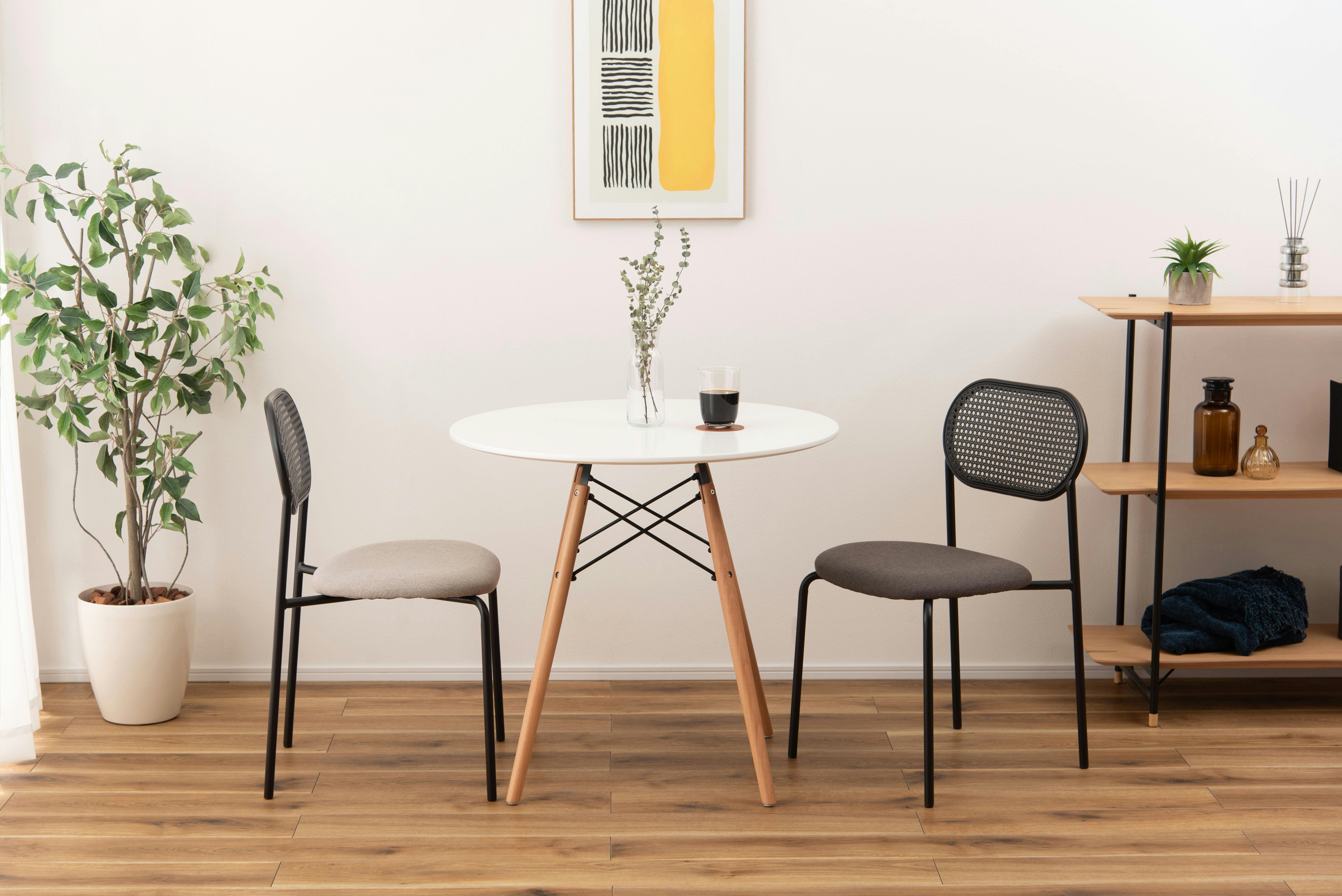 Room Essence チェア W46×D48×H79×SH44.5 ダークグレー 完成品