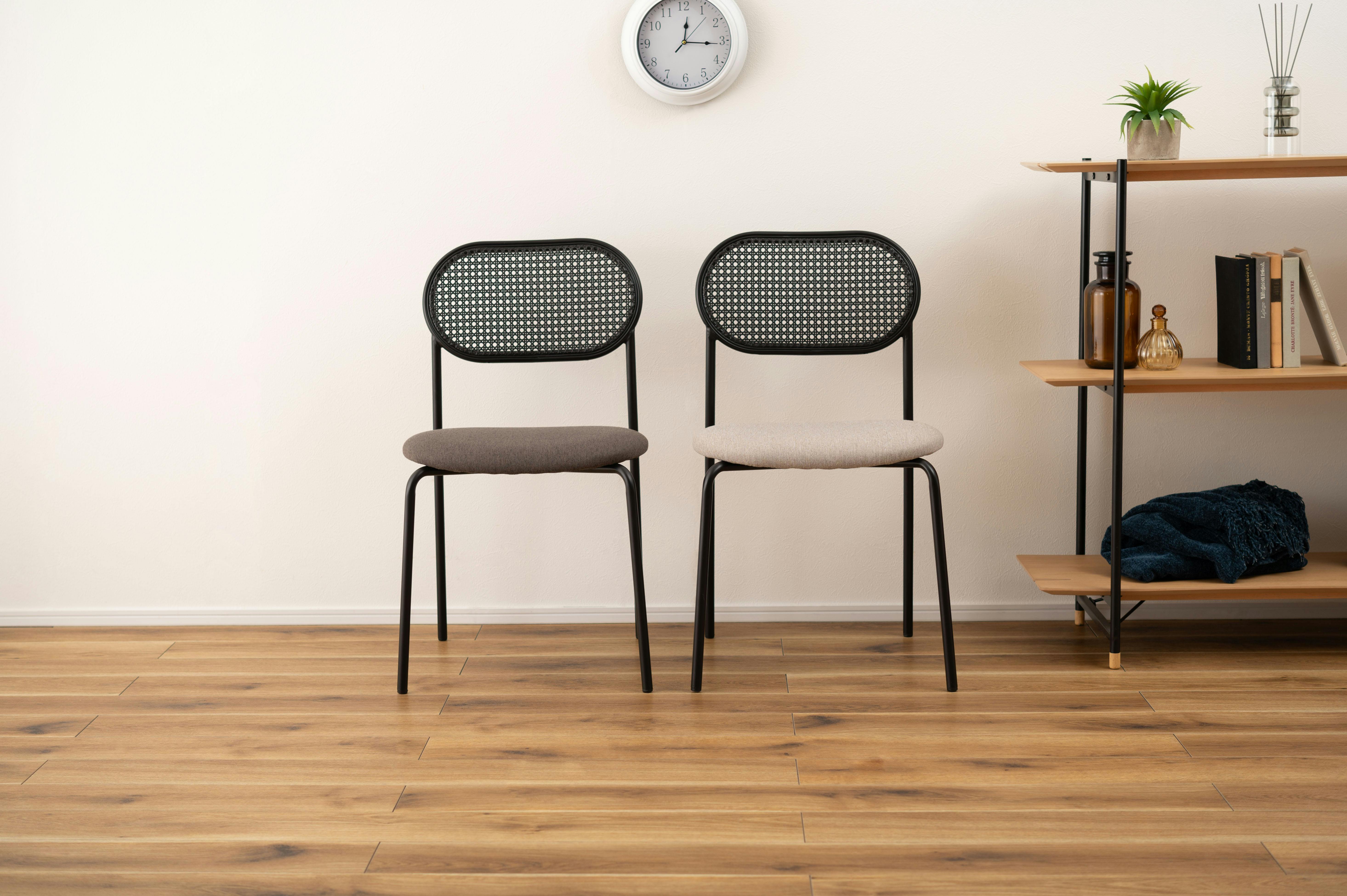 Room Essence チェア W46×D48×H79×SH44.5 ダークグレー 完成品