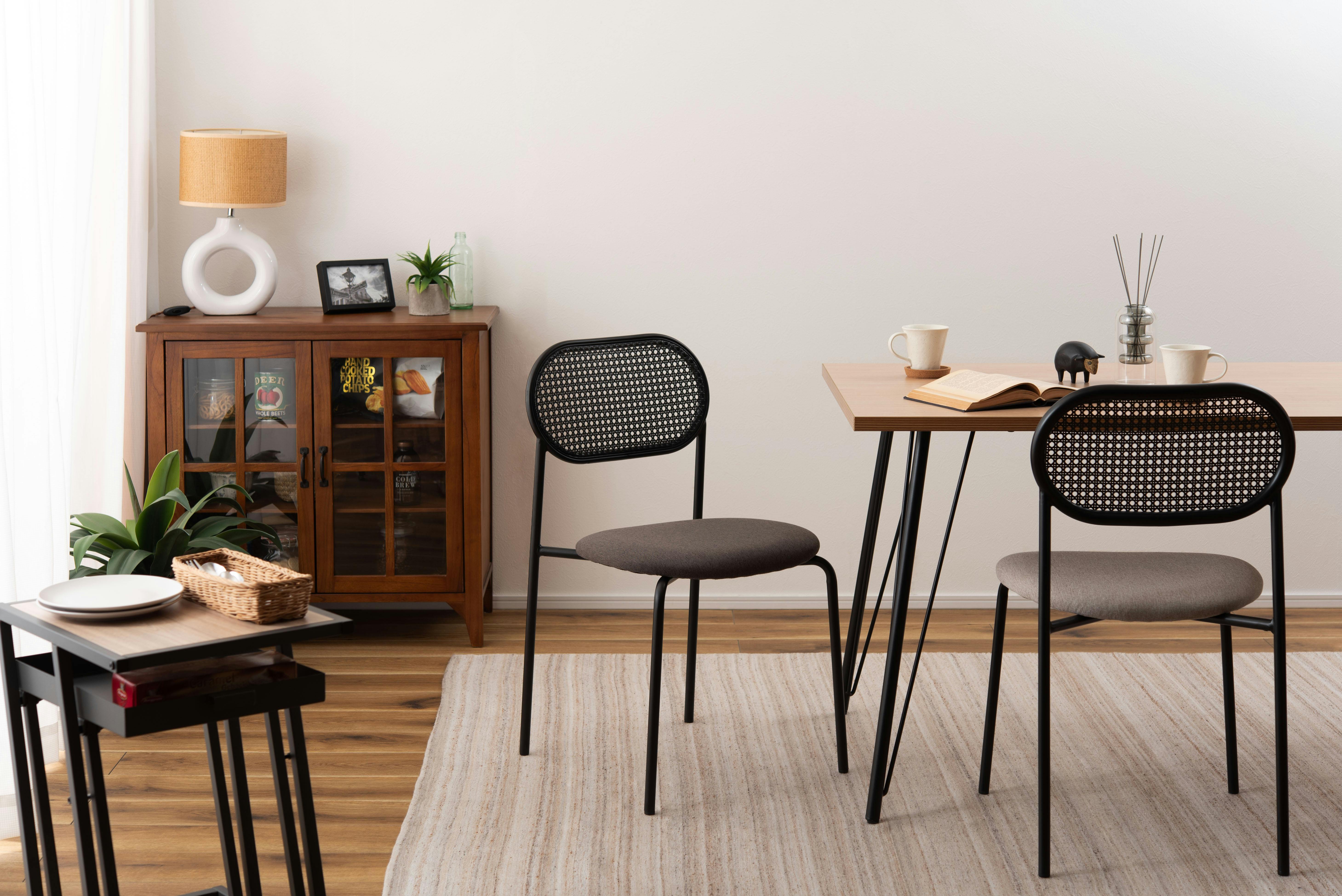 Room Essence チェア W46×D48×H79×SH44.5 ダークグレー 完成品