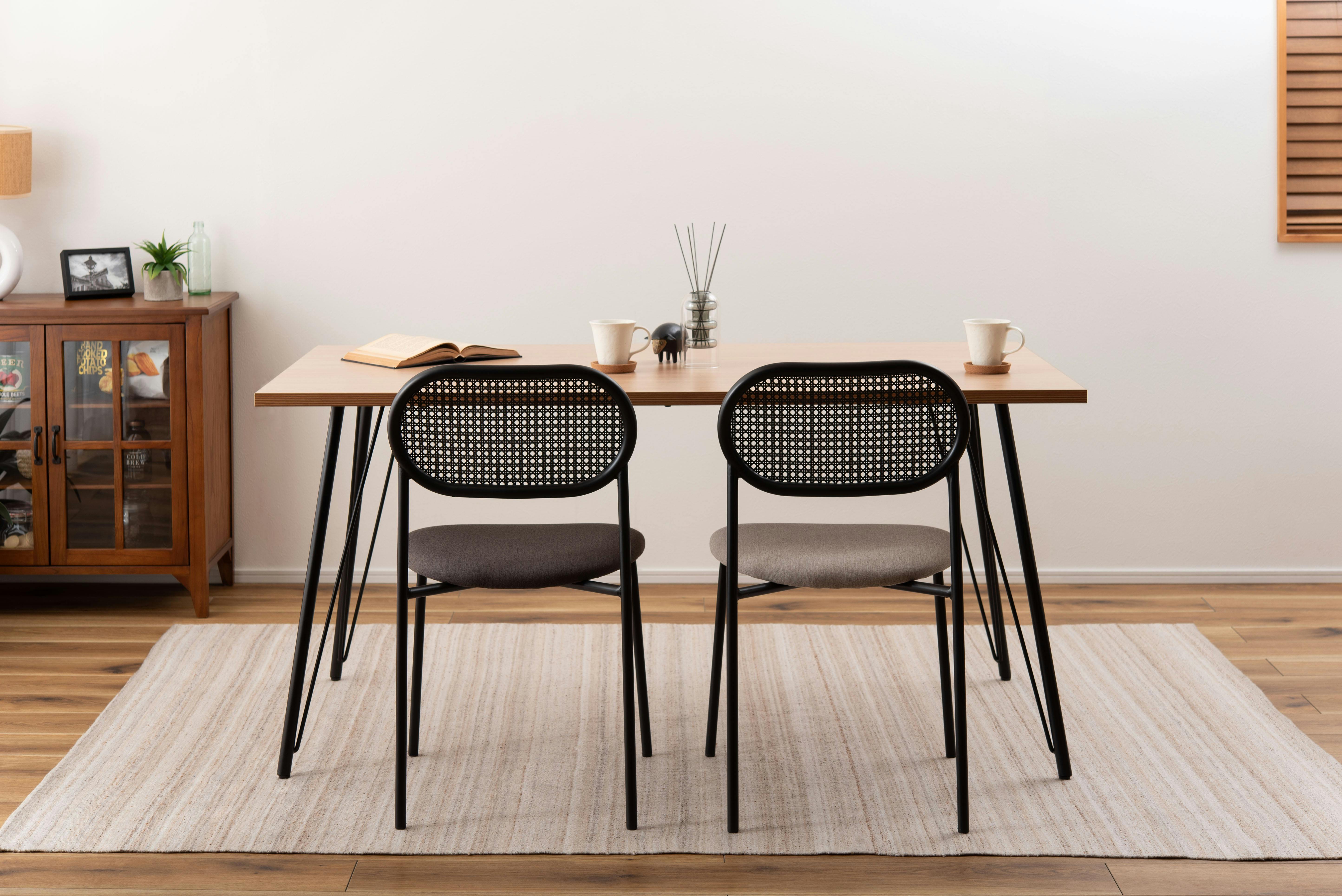 Room Essence チェア W46×D48×H79×SH44.5 ダークグレー 完成品