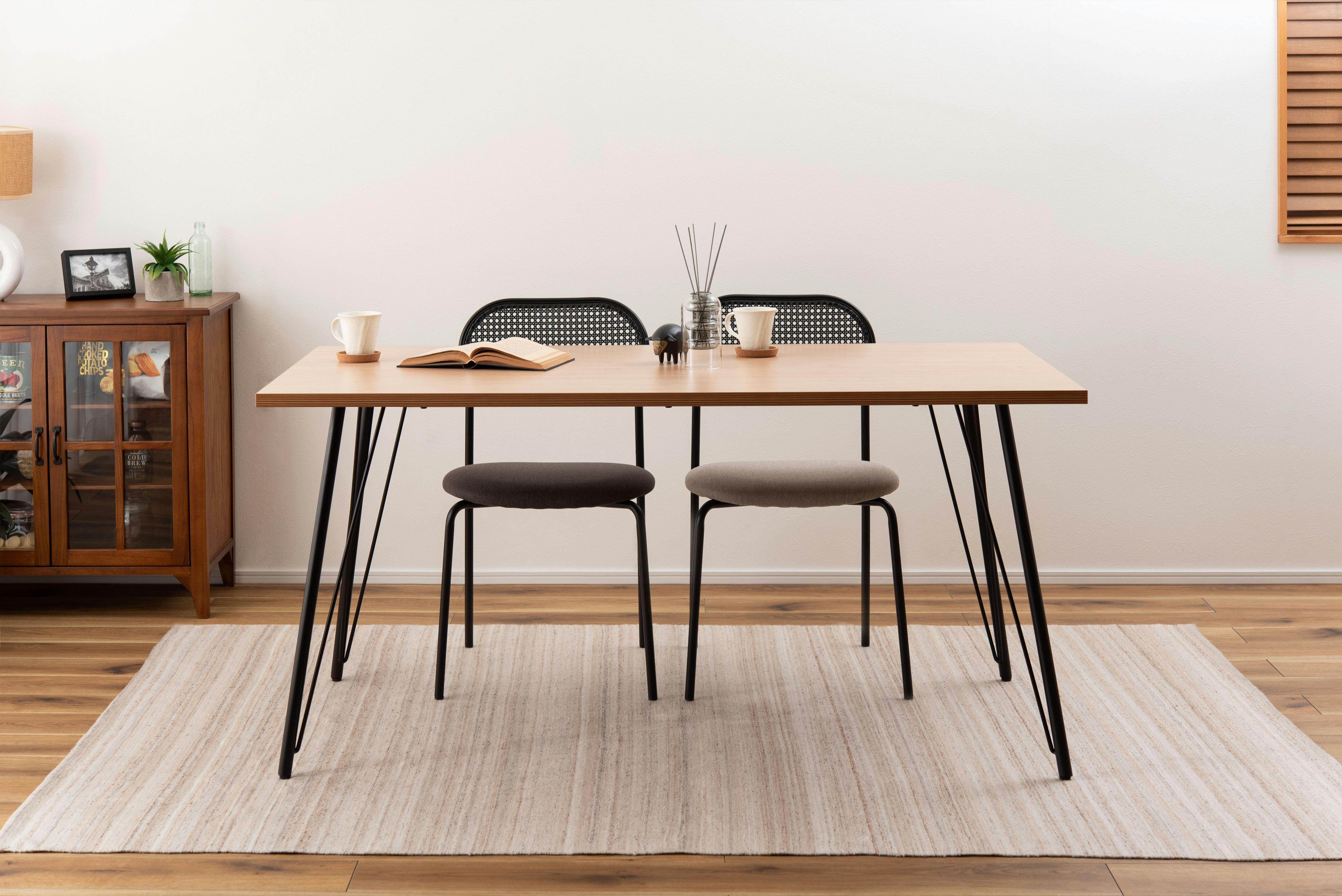 Room Essence チェア W46×D48×H79×SH44.5 ダークグレー 完成品