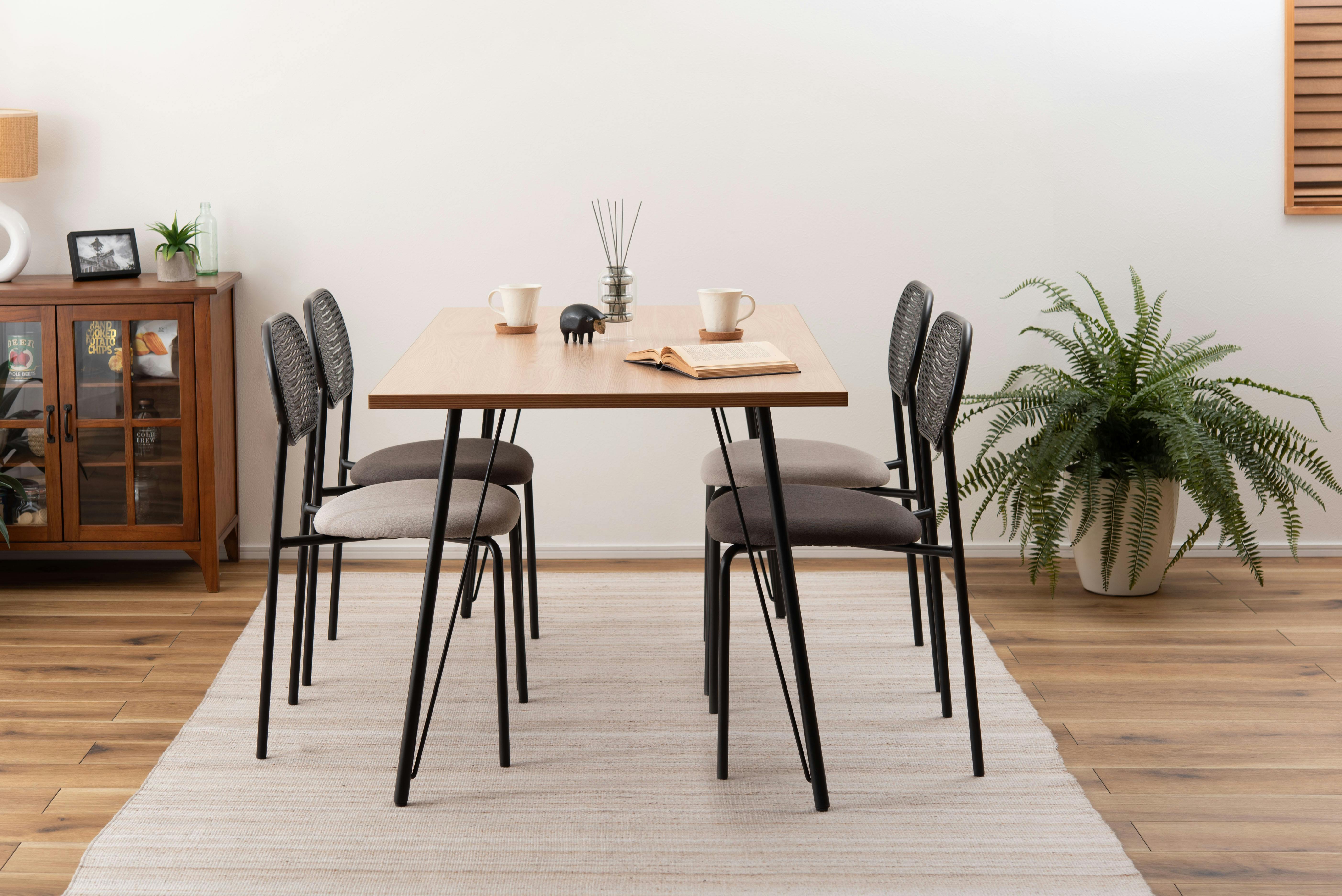 Room Essence チェア W46×D48×H79×SH44.5 ダークグレー 完成品