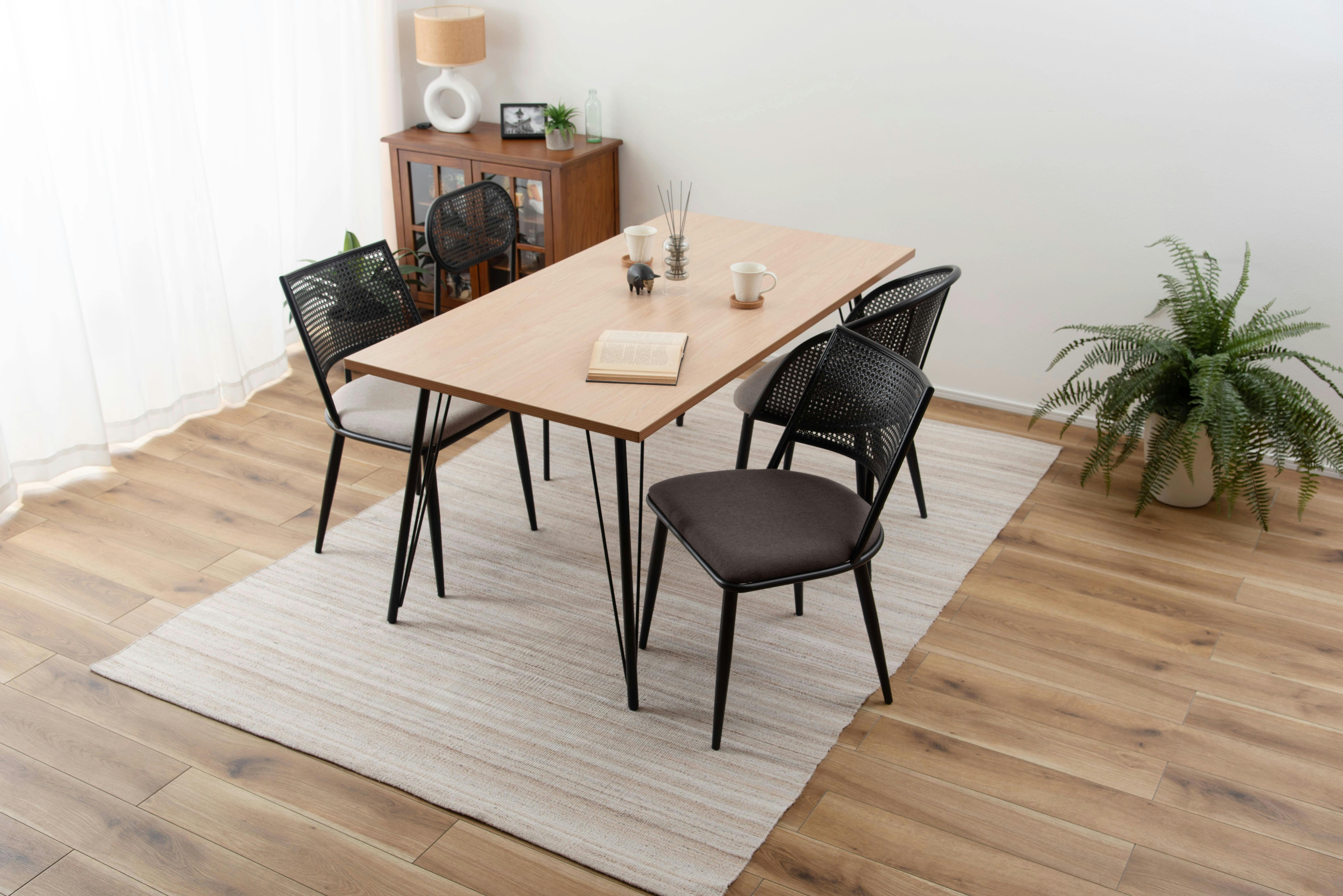 Room Essence チェア W46×D48×H79×SH44.5 ダークグレー 完成品