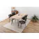 Room Essence チェア W46×D48×H79×SH44.5 ダークグレー 完成品 ダイニング おしゃれ 椅子 イス いす シンプル ラタン調 ファブリック 布地 スチール 背もたれ アームレス アジアン シンプル TOE-135DGY【別送品】