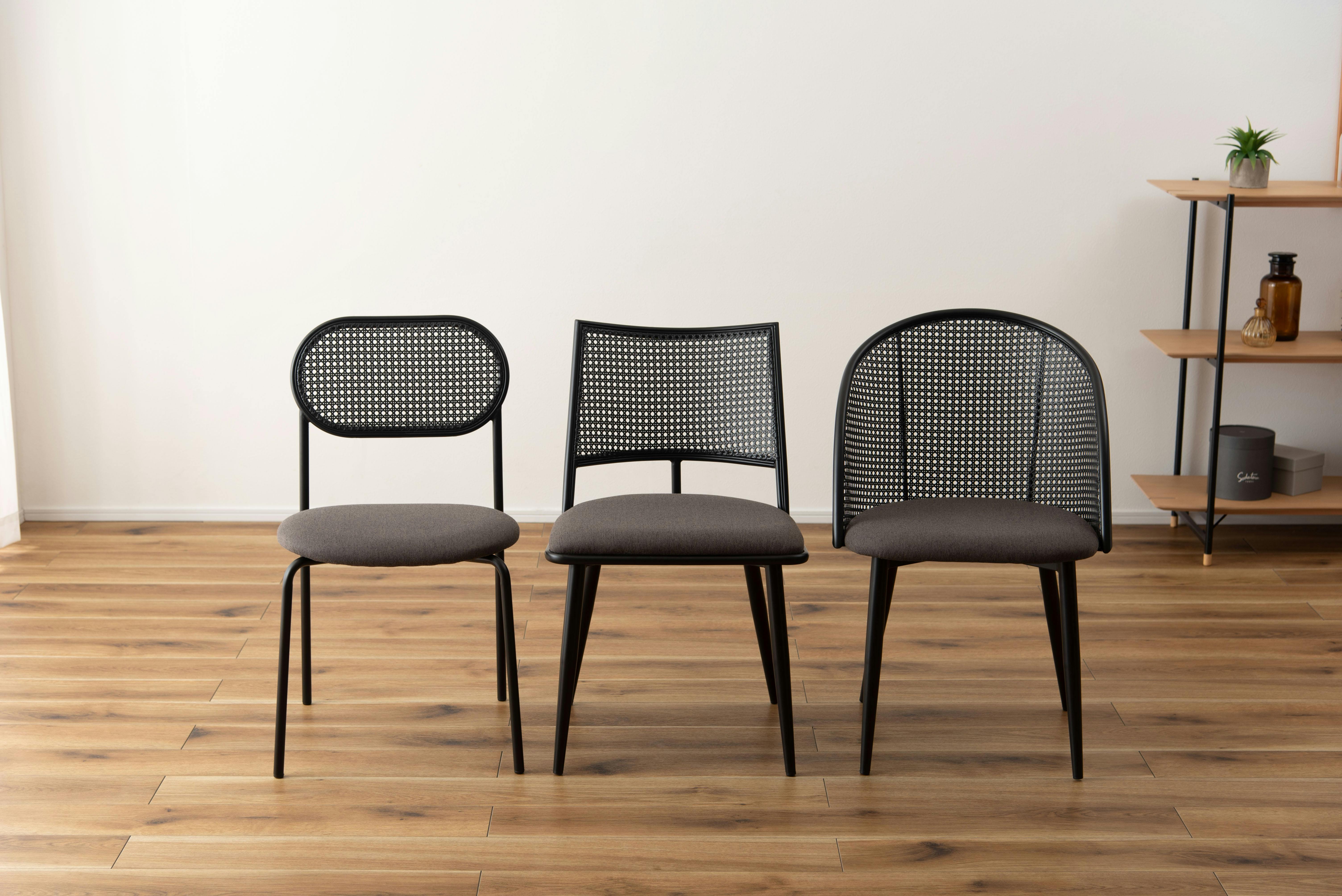 Room Essence チェア W46×D48×H79×SH44.5 ダークグレー 完成品