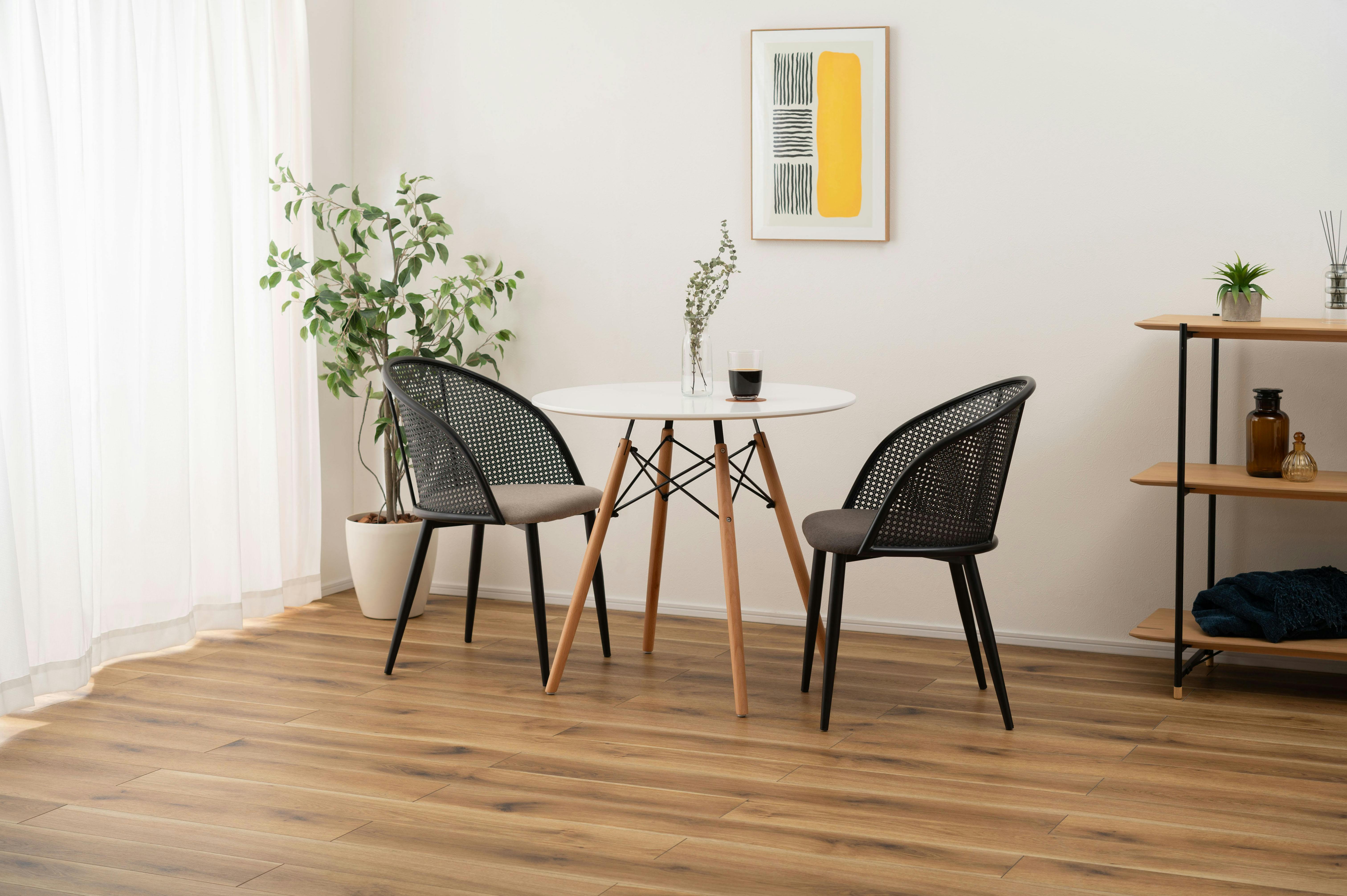 Room Essence チェア W49×D57×H78×SH46 ダークグレー 完成品