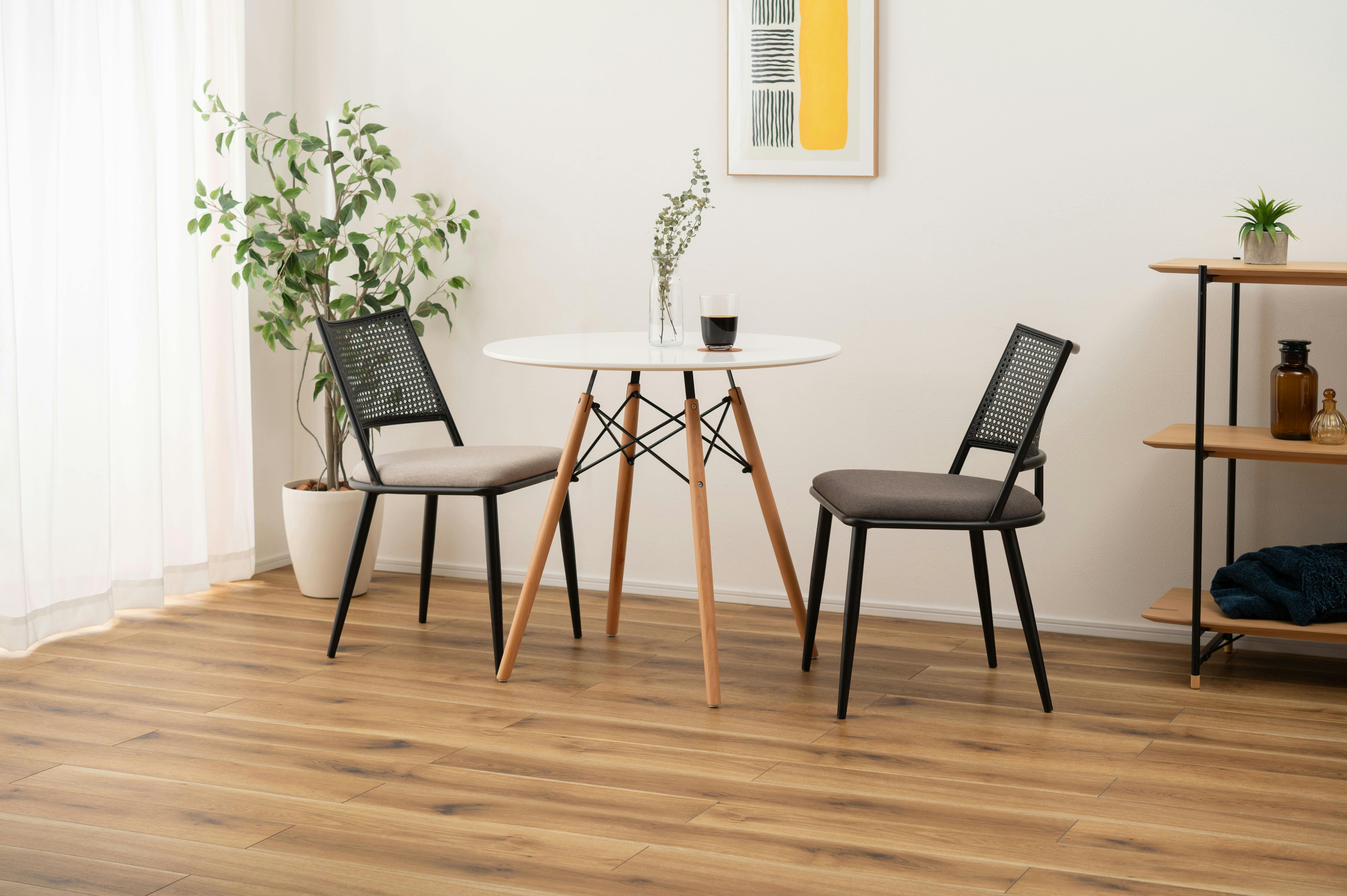 Room Essence チェア W49×D57×H78×SH46 ダークグレー 完成品