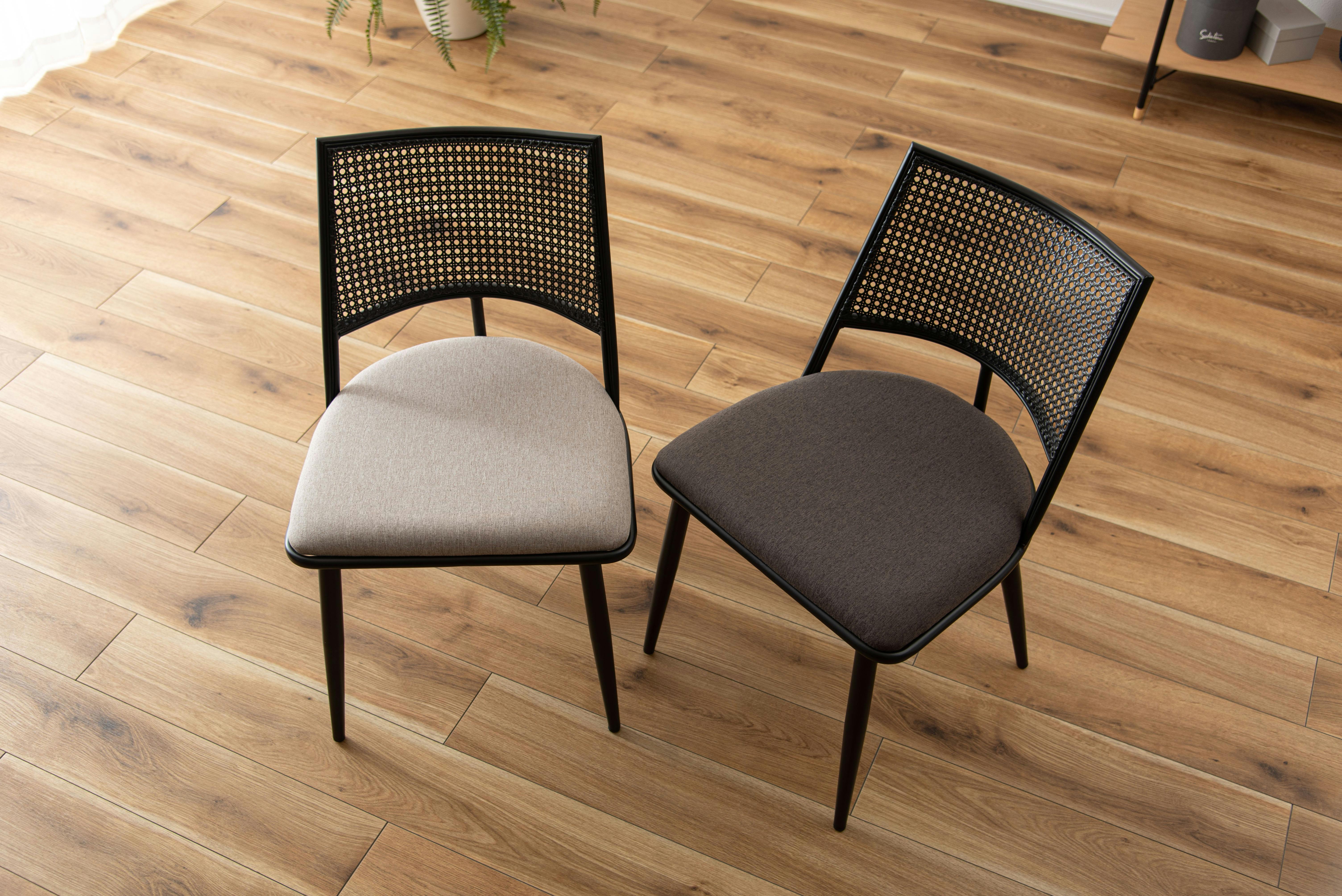 Room Essence チェア W49×D57×H78×SH46 ダークグレー 完成品