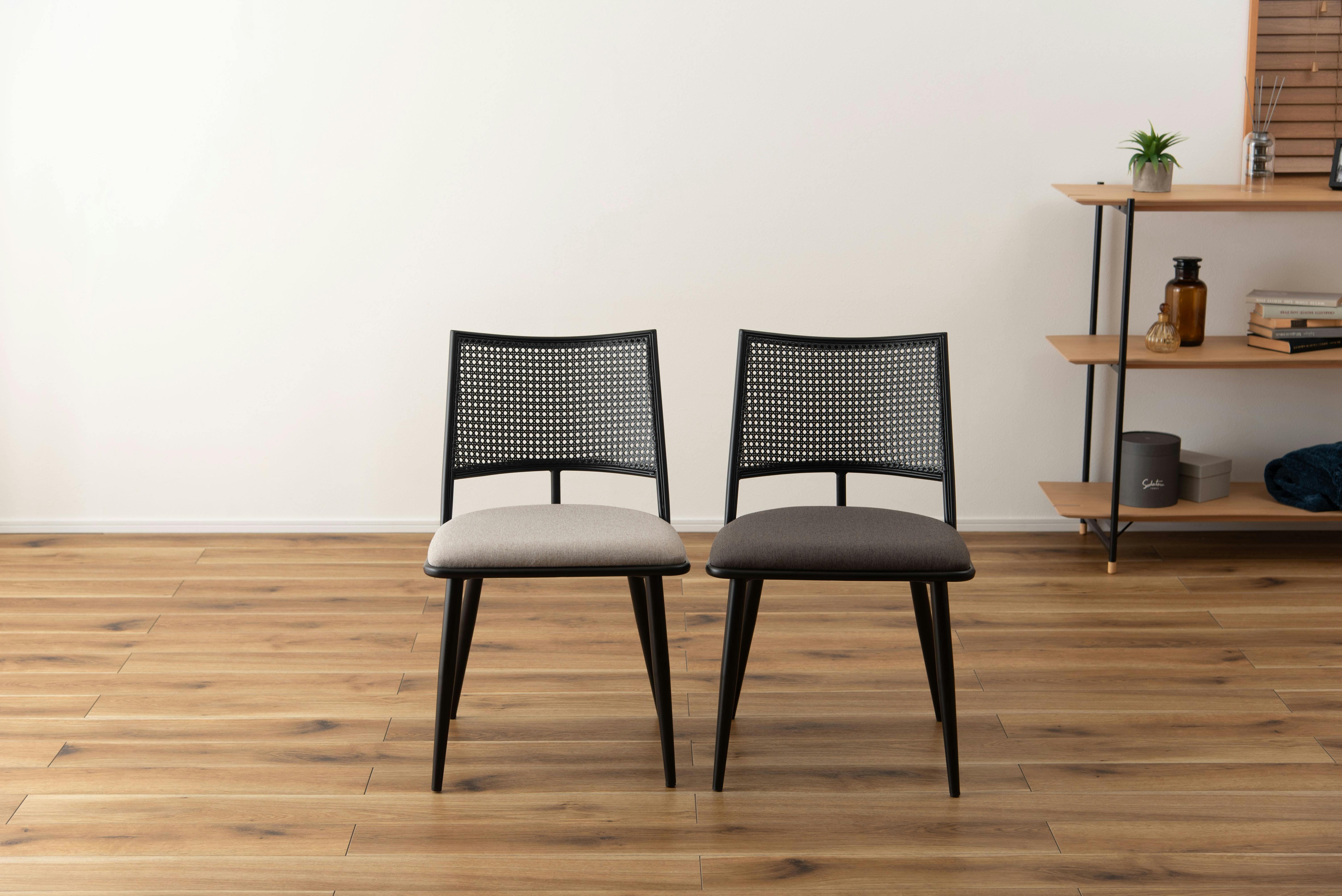 Room Essence チェア W49×D57×H78×SH46 ダークグレー 完成品