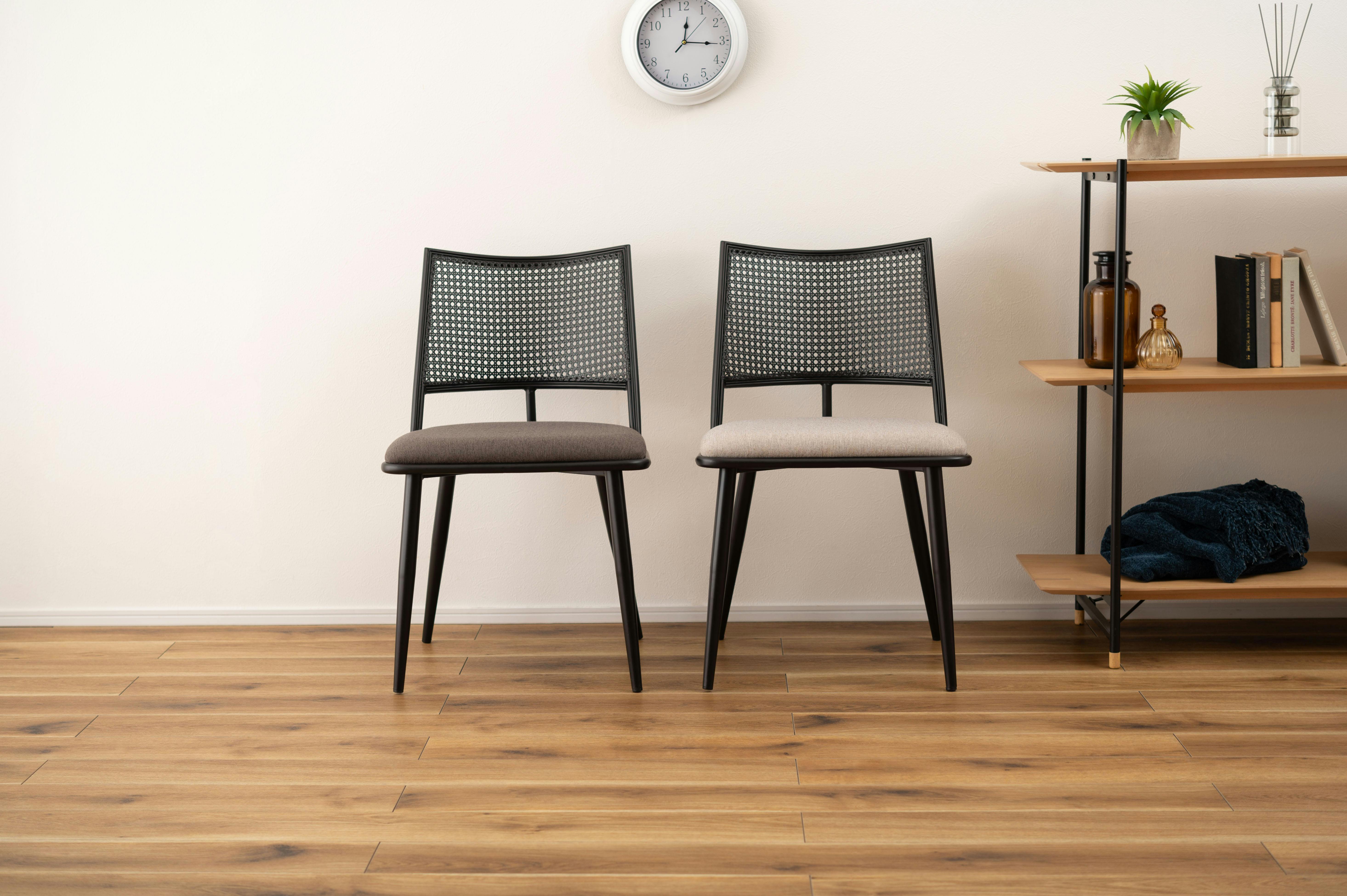 Room Essence チェア W49×D57×H78×SH46 ダークグレー 完成品