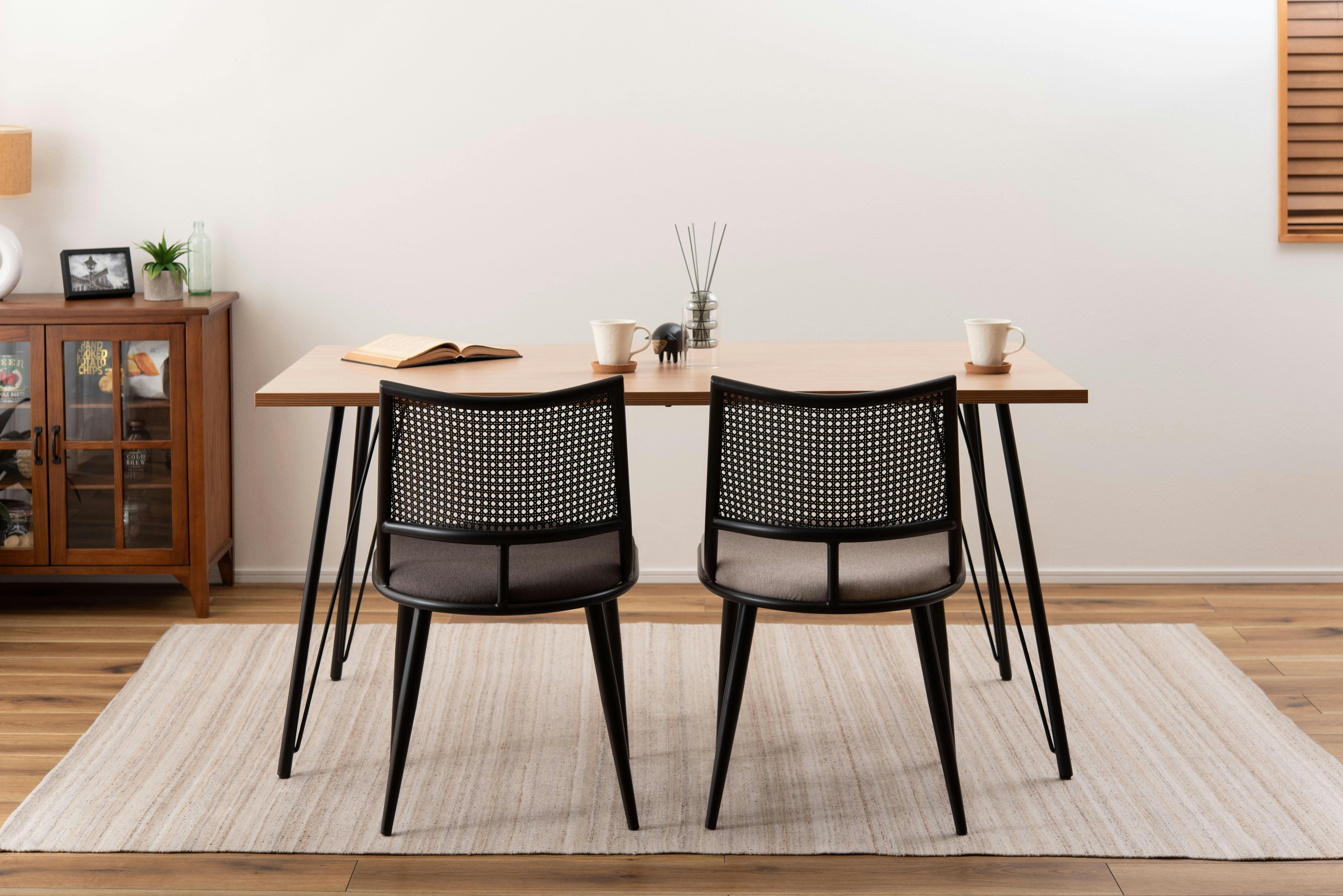 Room Essence チェア W49×D57×H78×SH46 ダークグレー 完成品