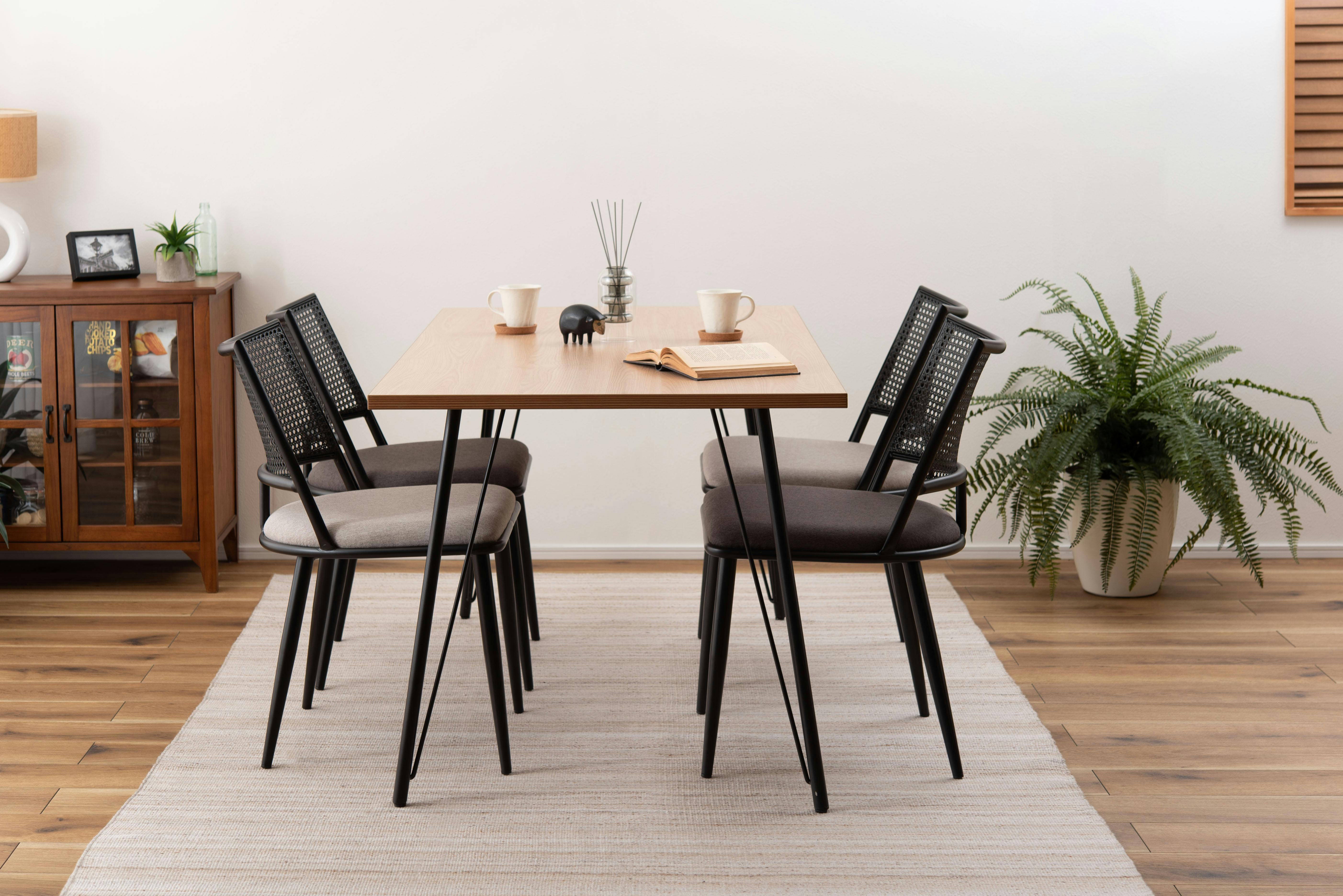 Room Essence チェア W49×D57×H78×SH46 ダークグレー 完成品