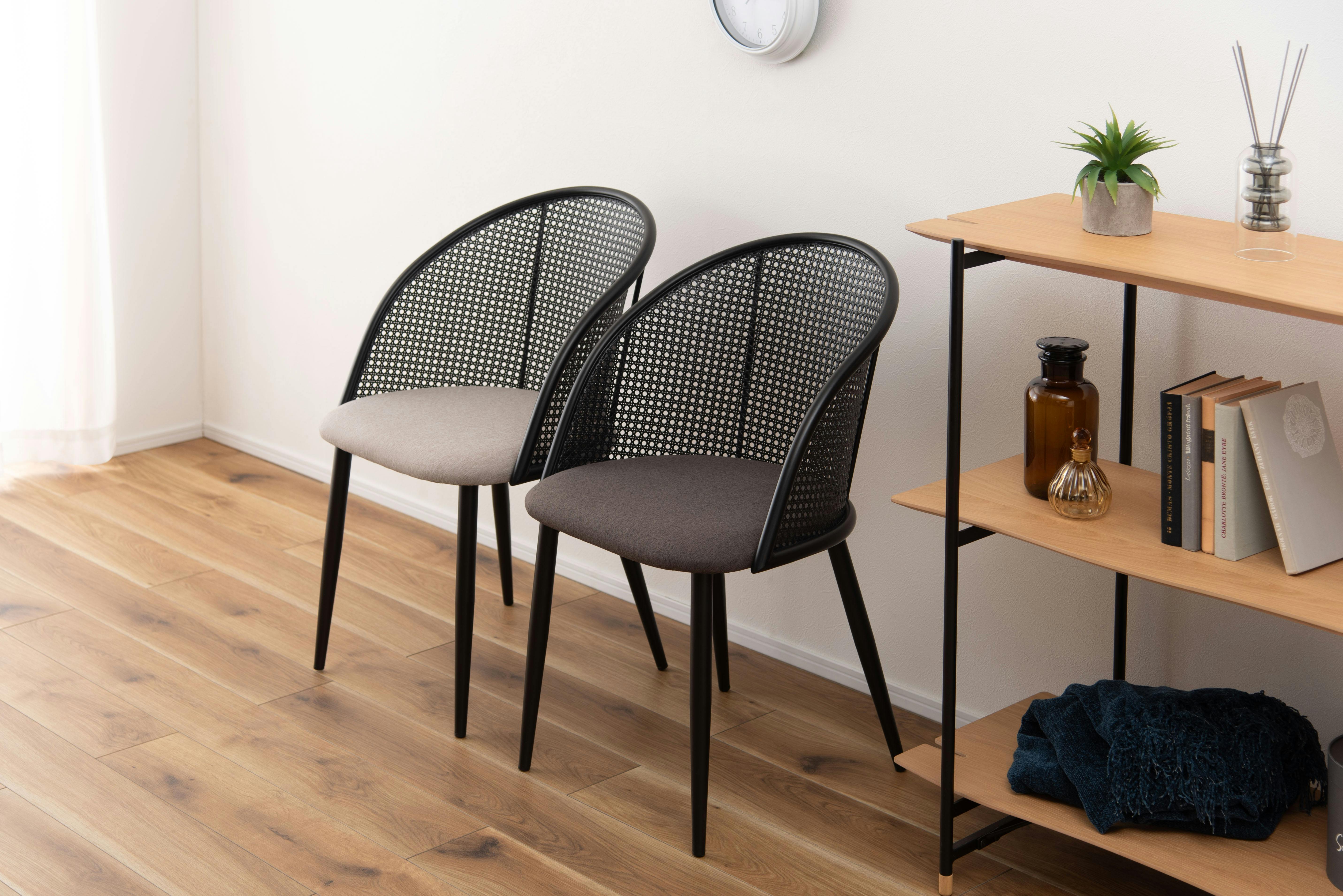 ラタンス椅子 Room Essence チェア W51×D54×H80×SH46 ベージュ 組立式 ダイニング