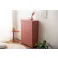 Room Essence チェスト W75×D33×H110.5 コーラルピンク 組立式 スチール おしゃれ リビング ロッカー 収納 ランドリー 更衣室 荷物入れ 扉付き ラック 整理 子供 TPN-50CPK【別送品】