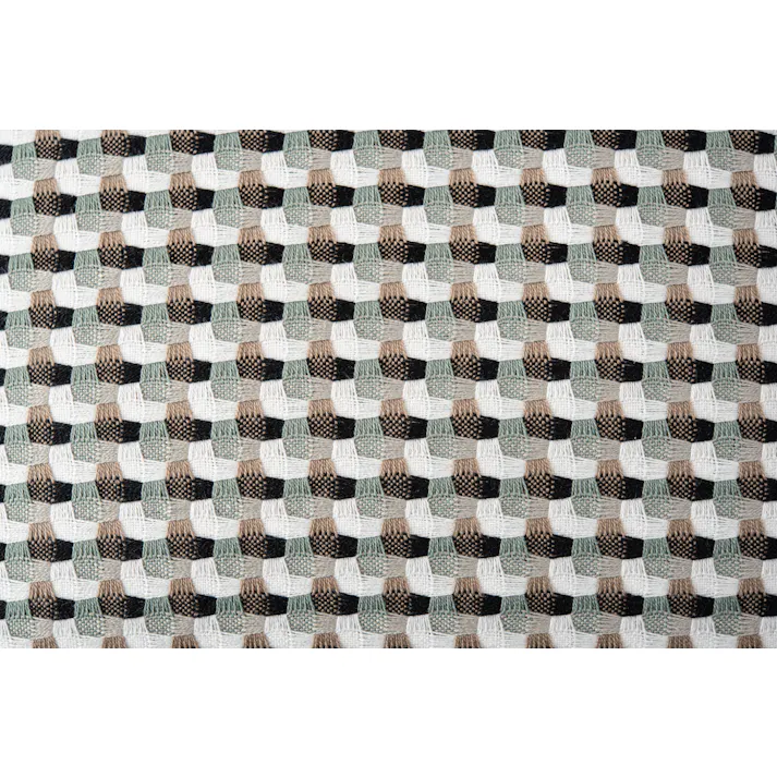 Room Essence クッション 約W45×D45×H16 パステルグリーン 完成品 フェザー 正方形 幾何学柄 ニュアンスカラー ソファ 背あて シンプル モダン 北欧 かわいい おしゃれ 韓国 VC-10PGR【別送品】