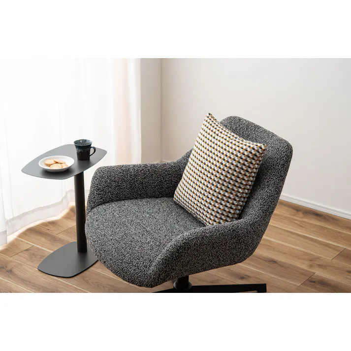 Room Essence クッション 約W45×D45×H16 イエロー 完成品 フェザー 正方形 幾何学柄 ニュアンスカラー ソファ 背あて シンプル モダン 北欧 かわいい おしゃれ 韓国 VC-10YE【別送品】