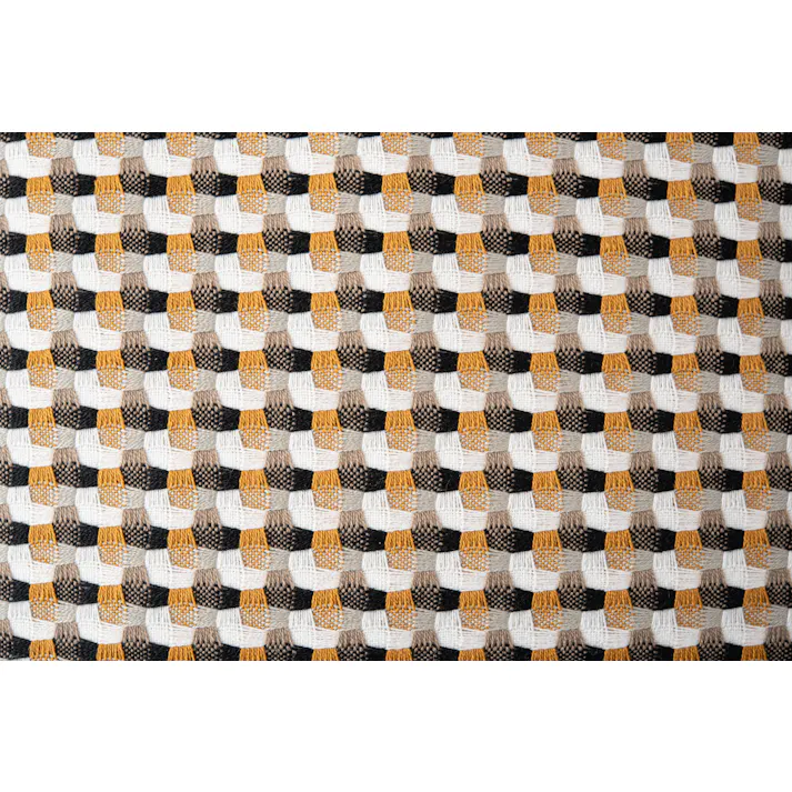 Room Essence クッション 約W45×D45×H16 イエロー 完成品 フェザー 正方形 幾何学柄 ニュアンスカラー ソファ 背あて シンプル モダン 北欧 かわいい おしゃれ 韓国 VC-10YE【別送品】