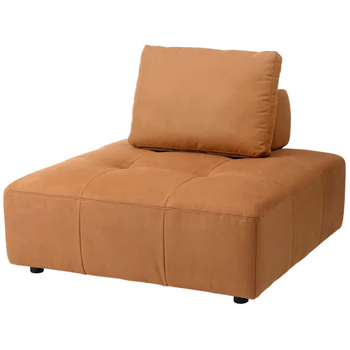 Room Essence ソファ W112×D112×H83×SH41 キャメル ねじこみ式 フリーダム 1人掛け 背もたれ独立 クロスレザー 北欧 おしゃれ クッション付き -ベッド 全方向 VS-57CA【別送品】