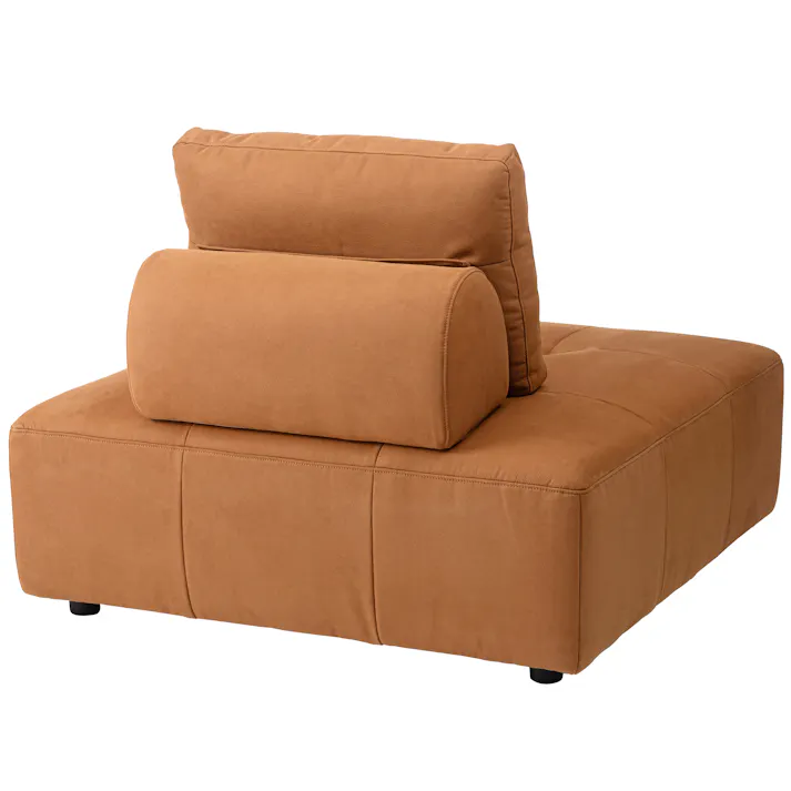 Room Essence ソファ W112×D112×H83×SH41 キャメル ねじこみ式 フリーダム 1人掛け 背もたれ独立 クロスレザー 北欧 おしゃれ クッション付き -ベッド 全方向 VS-57CA【別送品】