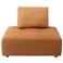 Room Essence ソファ W112×D112×H83×SH41 キャメル ねじこみ式 フリーダム 1人掛け 背もたれ独立 クロスレザー 北欧 おしゃれ クッション付き -ベッド 全方向 VS-57CA【別送品】