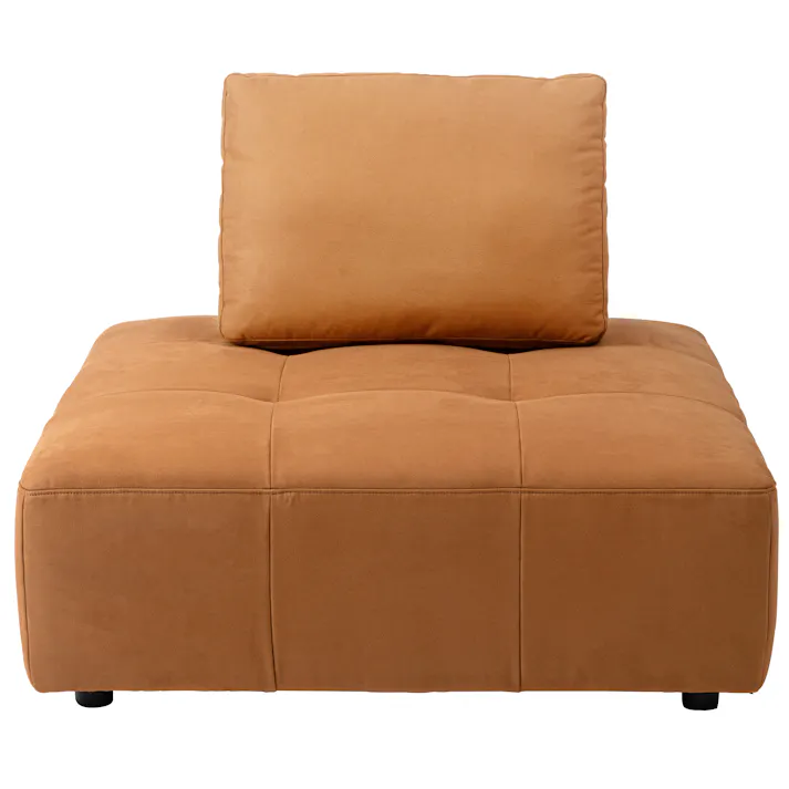 Room Essence ソファ W112×D112×H83×SH41 キャメル ねじこみ式 フリーダム 1人掛け 背もたれ独立 クロスレザー 北欧 おしゃれ クッション付き -ベッド 全方向 VS-57CA【別送品】