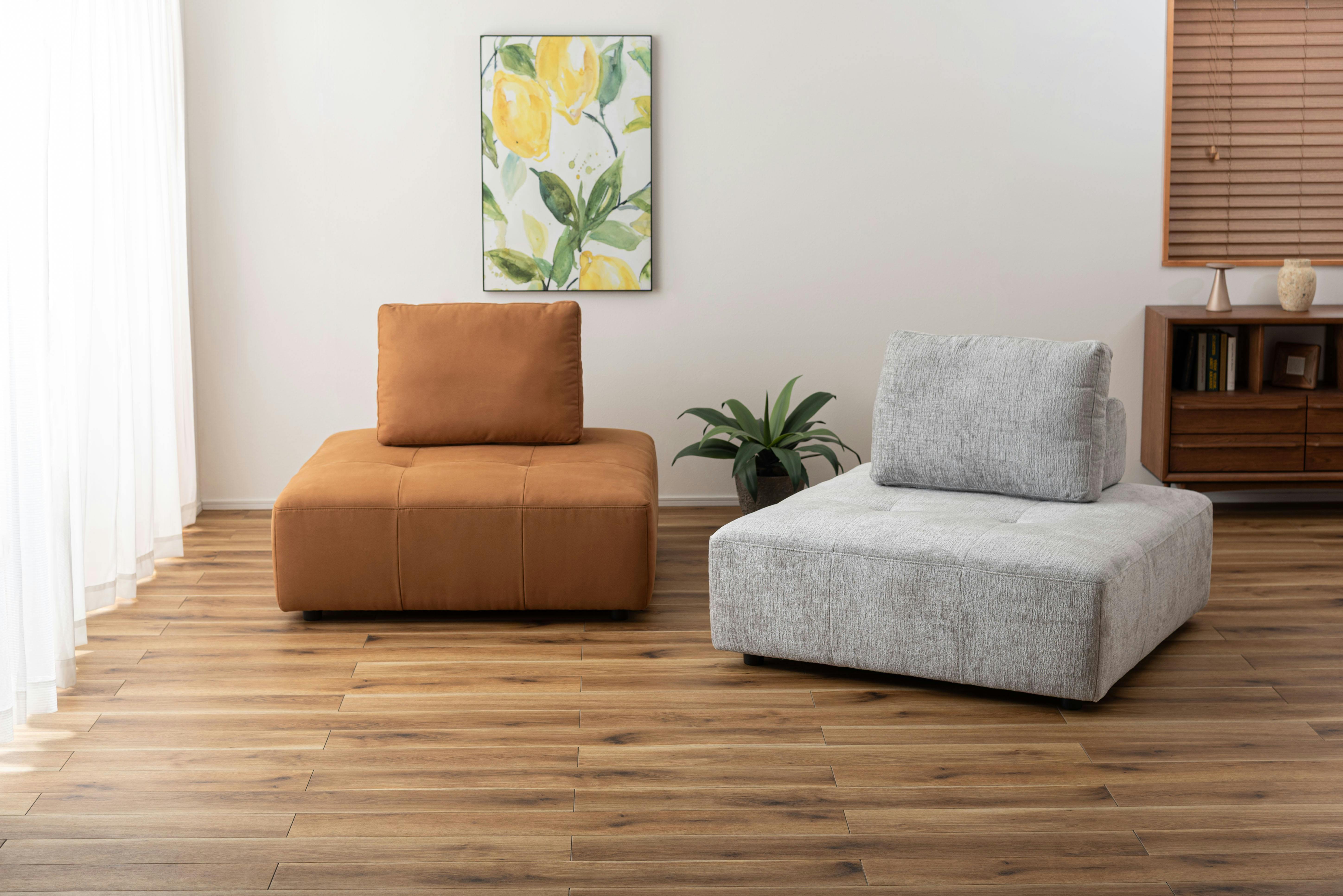 Room Essence ソファ W112×D112×H83×SH41 ライトグレー ねじこみ式