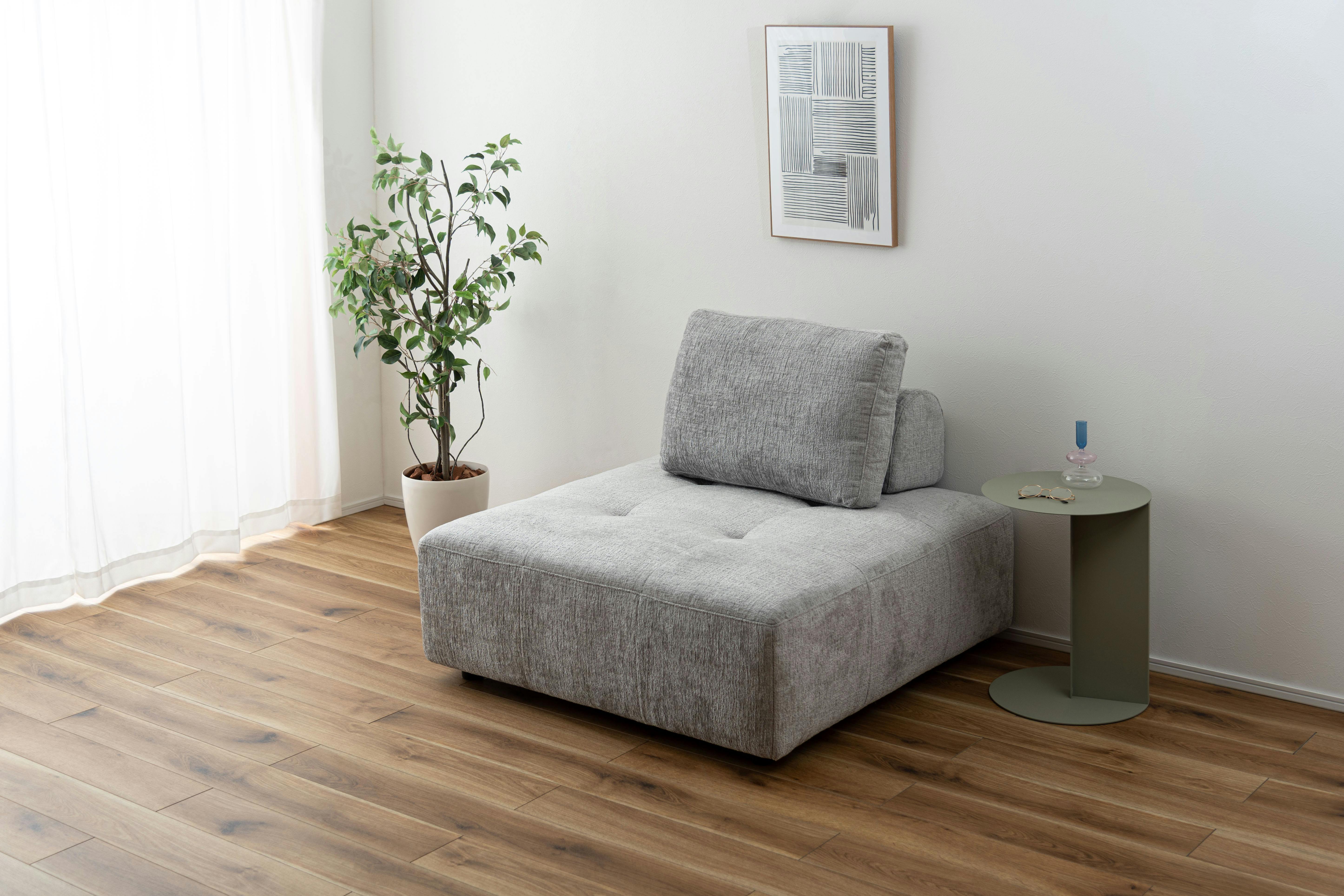 Room Essence ソファ W112×D112×H83×SH41 ライトグレー ねじこみ式