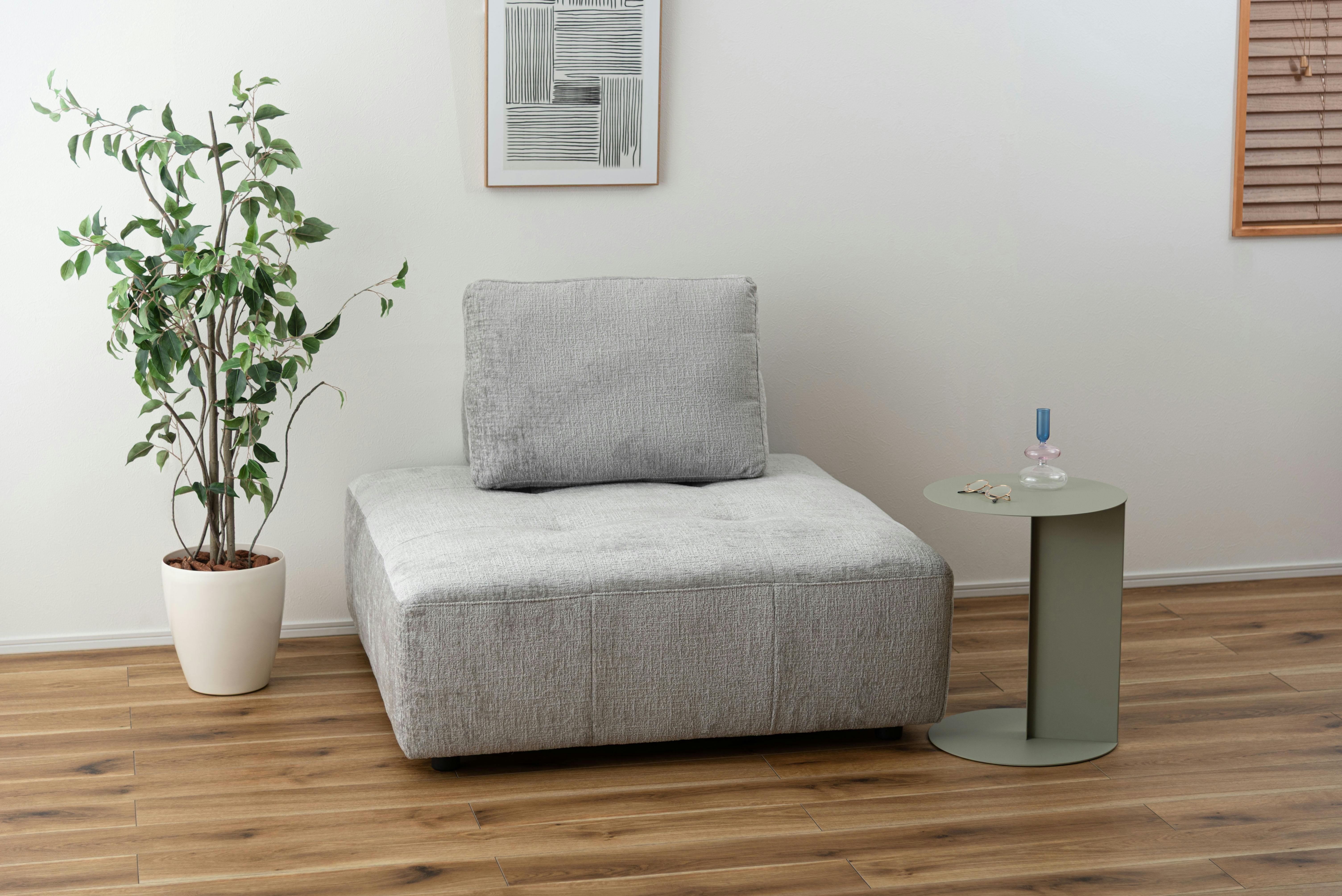 Room Essence ソファ W112×D112×H83×SH41 ライトグレー ねじこみ式