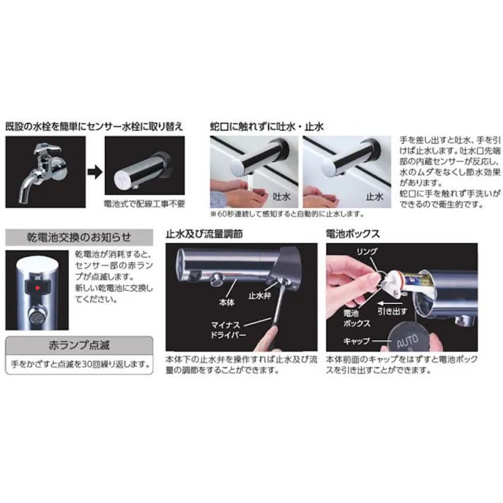 KVK センサー水栓 E1704【別送品】