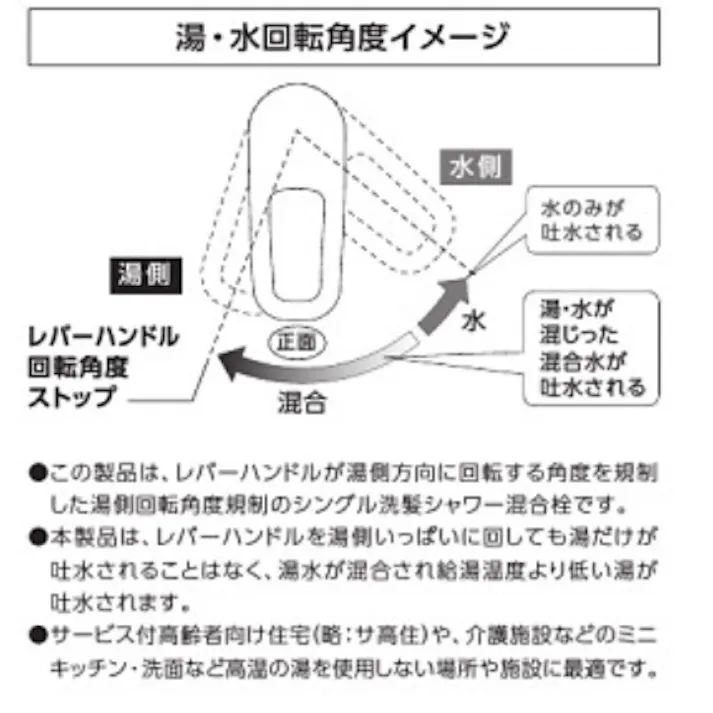 KVK シングル洗髪シャワー(湯側回転角度規制) FSL120DKCT【別送品】
