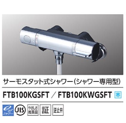 KVK (寒) サーモスタット式シャワー(シャワー専用型) FTB100KWMSFT