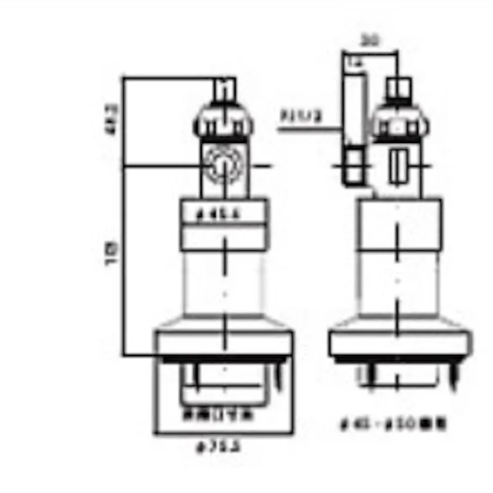 KVK 吸気弁付自立止水栓(トイレ用アングル止水栓) GDJST-AKN【別送品】