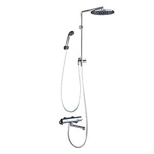 KVK オーハﾞーヘットﾞシャワー付サーモ(丸型)(170mmハﾟイフﾟ付)・右仕様 KF3130【別送品】