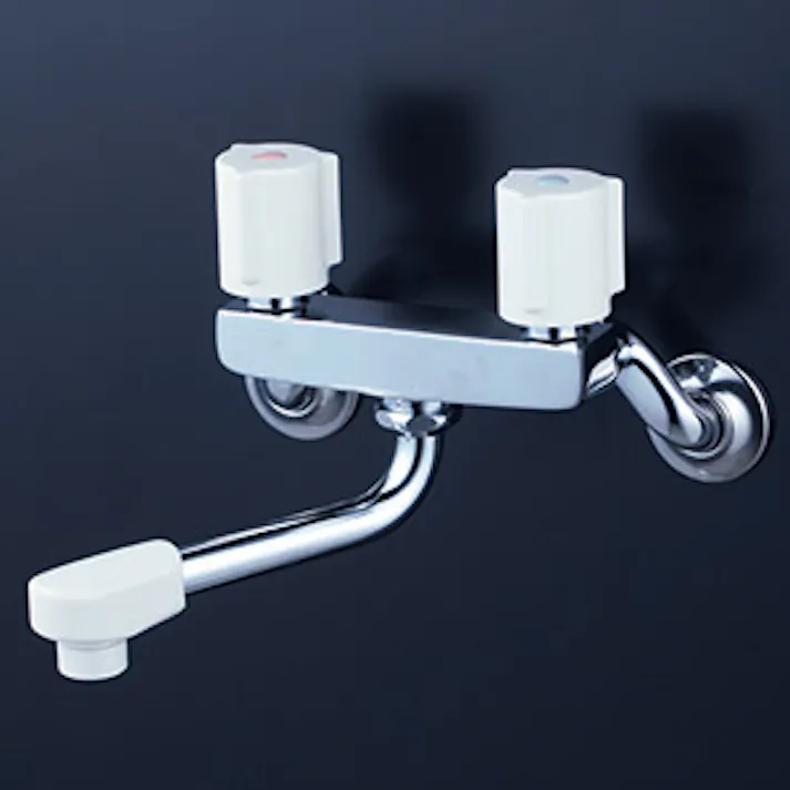 KVK (寒) 2ハンドル混合栓(150mmパイプ付) KM2G3ZN【別送品】