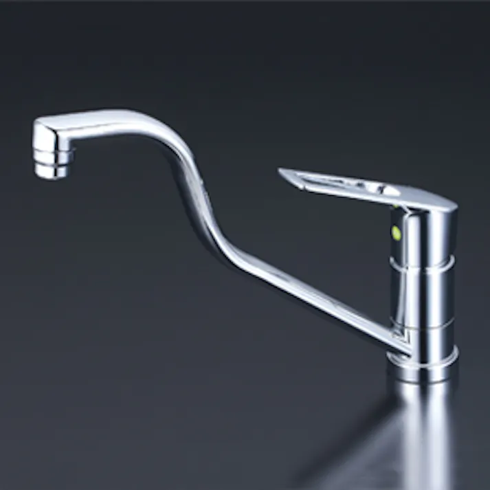 KVK (寒) シングルシャワー付混合栓(eレバー)上向パイプ KM5011ZTHEC【別送品】