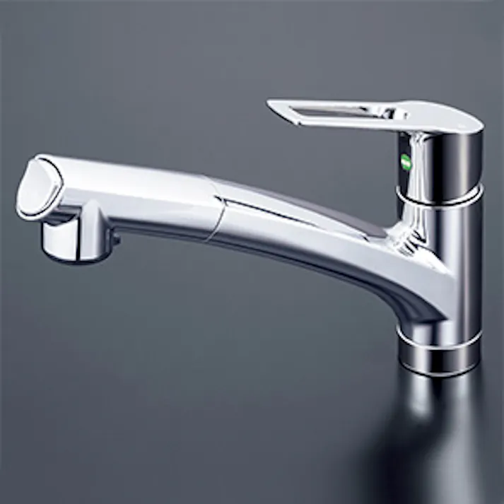 KVK シングルシャワー付混合栓(eレバー)撥水 KM5021TECHS【別送品】