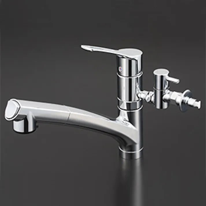 KVK (寒) シングルシャワー付混合栓(分岐止水栓付) KM5021ZTTU【別送品】