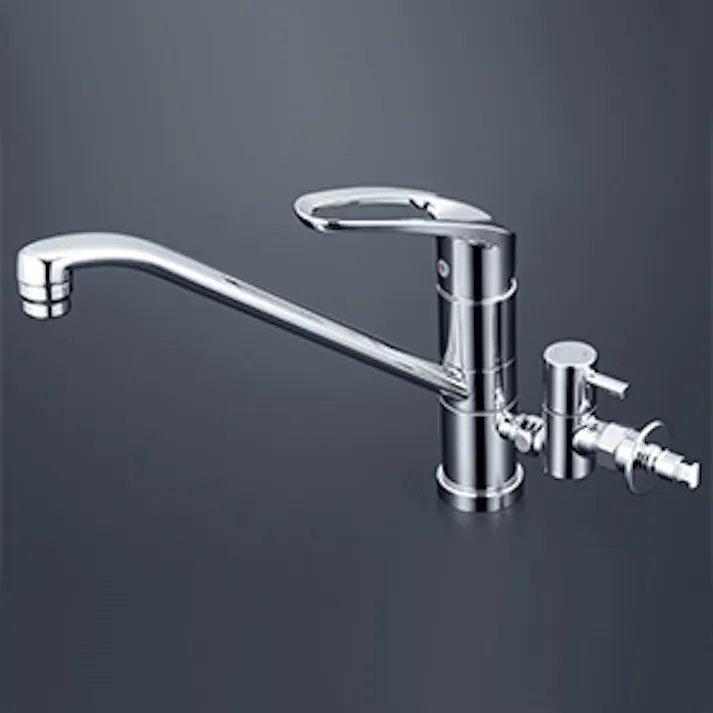 KVK シングル混合栓(回転分岐止水栓付) KM5041CTTU【別送品】