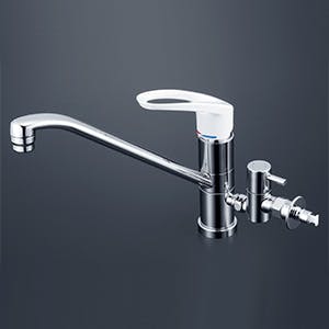 KVK (寒) シンクﾞル混合栓(回転分岐止水栓付) KM5041ZCTU【別送品】