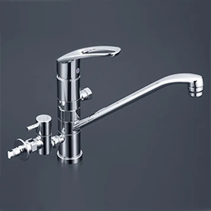 KVK (寒) シングル混合栓(回転分岐止水栓付) KM5041ZCTTU2【別送品】