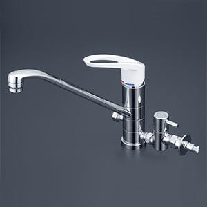 KVK (寒) シンクﾞル混合栓(回転分岐止水栓付) KM5041ZTU【別送品】