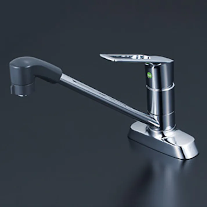 KVK (寒) シングルシャワー付混合栓(eレバー)260mmパイプ付 KM5081ZTFEC【別送品】