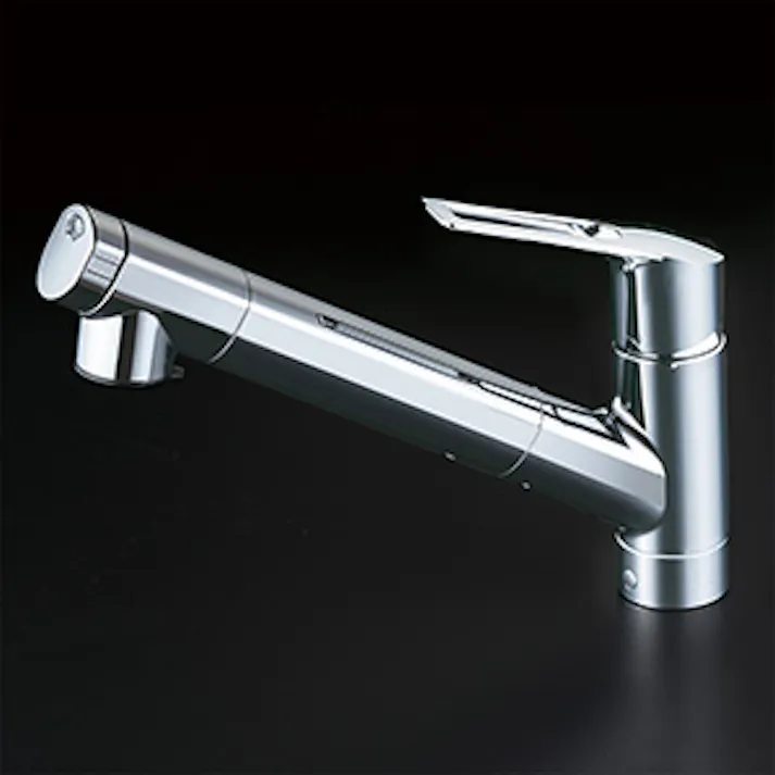 KVK (寒) 浄水器内蔵シングルシャワー付混合栓(eレバー) KM6001ZJEC2【別送品】