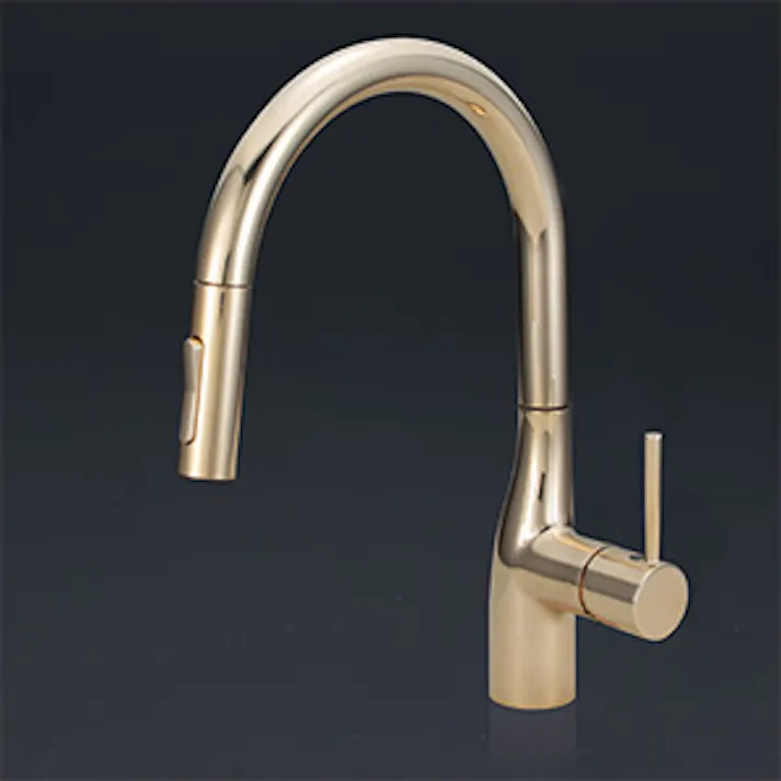 KVK (寒) シングルシャワー付混合栓(eレバー)金めっき KM6061ZECG【別送品】