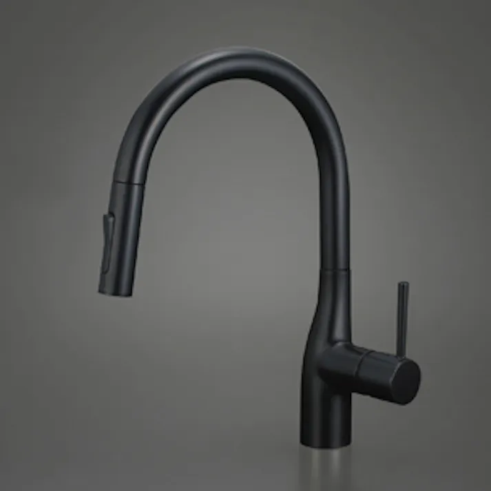 KVK (寒) シングルシャワー付混合栓(eレバー・回転規制)マットブラック KM6061ZVECM5【別送品】