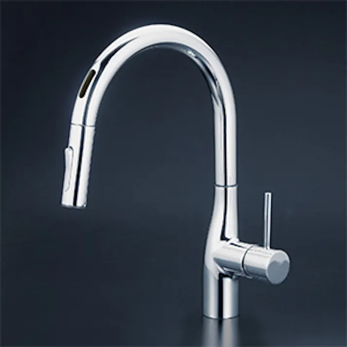 KVK シングルシャワー付混合栓(センサー付)(eレバー) 電池 撥水 KM6071DECHS【別送品】