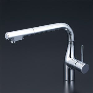 KVK (寒) シンクﾞルシャワー付混合栓(eレハﾞー)撥水 KM6101ZECHS【別送品】